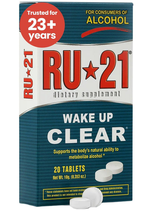 RU-21 – Das Nahrungsergänzungsmittel für genussvolles Feiern und einen klaren Morgen | Unterstützt die Leberfunktion | Seit über 23 Jahren bewährt | Hergestellt in den USA (20 Tabletten, 10 Portionen)