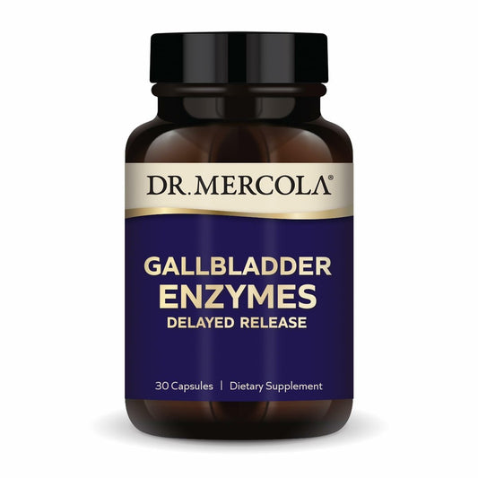 Dr. Mercola Gallenblasen-Enzyme – Unterstützung für Gallenblase & Verdauung – mit Pankreasprotease, Amylase & Lipase – Non-GMO, glutenfrei & sojafrei – 30 Kapseln mit verzögerter Freisetzung (30 Portionen)