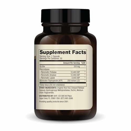 Dr. Mercola Gallenblasen-Enzyme – Unterstützung für Gallenblase & Verdauung – mit Pankreasprotease, Amylase & Lipase – Non-GMO, glutenfrei & sojafrei – 30 Kapseln mit verzögerter Freisetzung (30 Portionen)