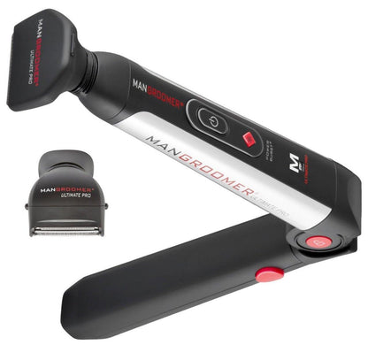 MANGROOMER Ersatz-Aufsatz für Rückenhaartrimmer – Kompletter Scherkopf mit Stoßdämpfer und sanfter Scherfolie (2-teilig, schwarz)