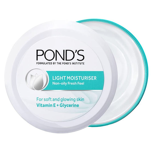 Pond's Light Moisturiser | Nicht fettend, frisches Gefühl mit Vitamin E + Glycerin | 200 ml