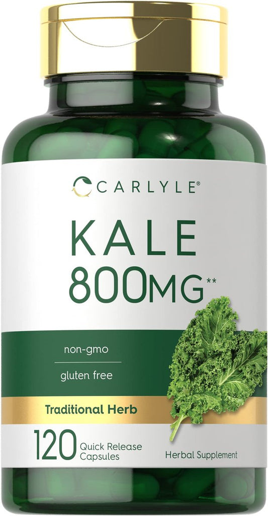 Carlyle Grünkohl Ergänzung | 120 Kapseln | Pflanzlicher Blattextrakt | Non-GMO & Glutenfrei
