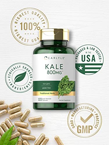 Carlyle Grünkohl Ergänzung | 120 Kapseln | Pflanzlicher Blattextrakt | Non-GMO & Glutenfrei