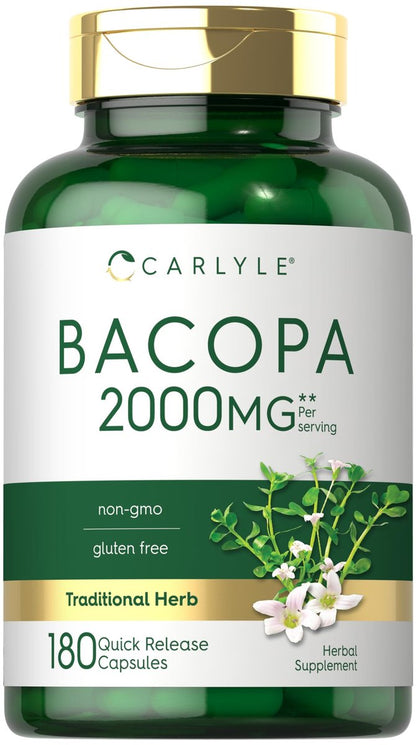 Carlyle Bacopa Monnieri Kapseln | 180 Kapseln | Glutenfrei