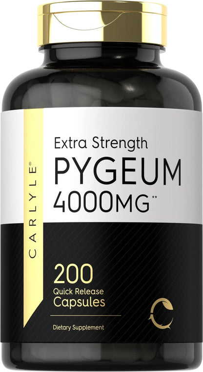 Carlyle Pygeum Africanum Rinde | 200 Kapseln | Hochwirksamer Extrakt | Non-GMO, Glutenfrei