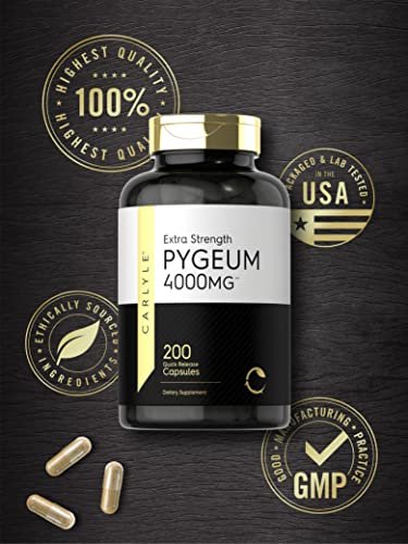 Carlyle Pygeum Africanum Rinde | 200 Kapseln | Hochwirksamer Extrakt | Non-GMO, Glutenfrei