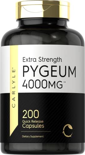 Carlyle Pygeum Africanum Rinde | 200 Kapseln | Hochwirksamer Extrakt | Non-GMO, Glutenfrei