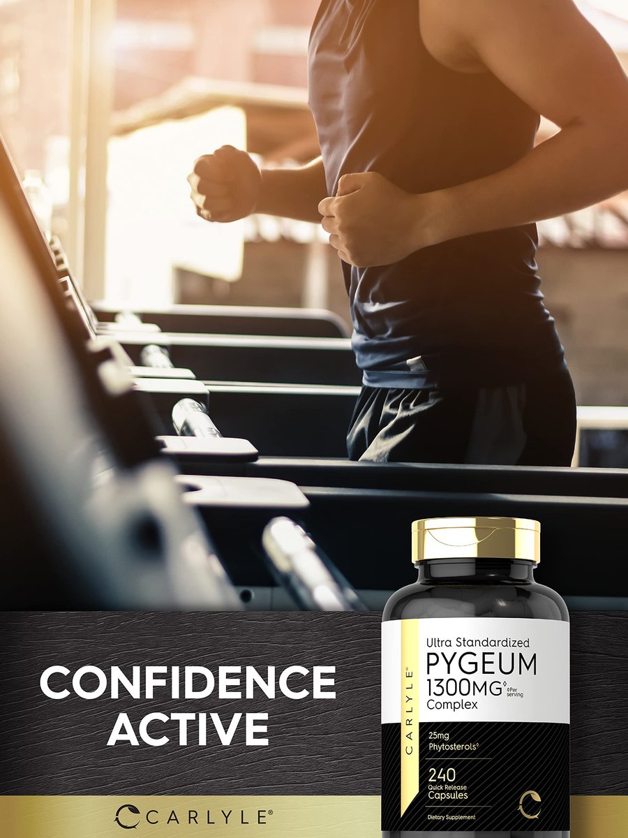 Carlyle Pygeum Supplement | 240 Kapseln | Nicht-GVO, Glutenfrei | Afrikanischer Pflaumenrinden-Extrakt