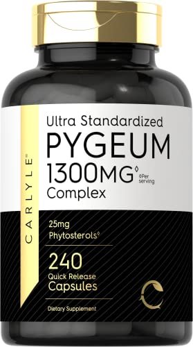 Carlyle Pygeum Supplement | 240 Kapseln | Nicht-GVO, Glutenfrei | Afrikanischer Pflaumenrinden-Extrakt