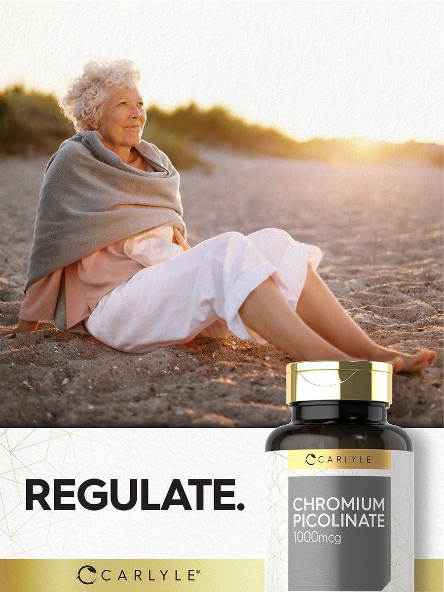 Carlyle Ultra Chrom Picolinat 1000mcg | 360 Tabletten | Vegetarisch, Non-GMO, Glutenfrei