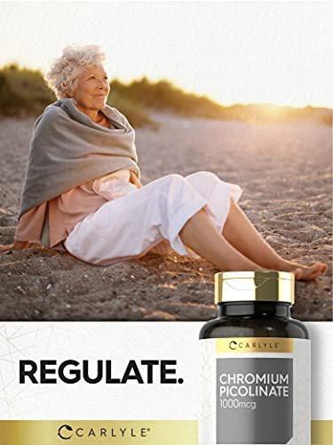 Carlyle Ultra Chrom Picolinat 1000mcg | 360 Tabletten | Vegetarisch, Non-GMO, Glutenfrei