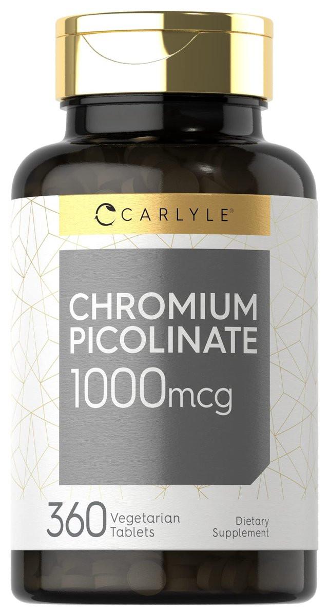 Carlyle Ultra Chrom Picolinat 1000mcg | 360 Tabletten | Vegetarisch, Non-GMO, Glutenfrei