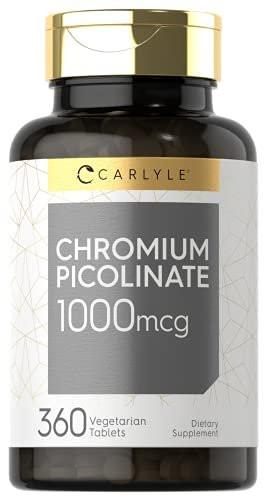 Carlyle Ultra Chrom Picolinat 1000mcg | 360 Tabletten | Vegetarisch, Non-GMO, Glutenfrei