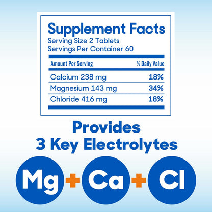 SlowMag Muscle & Heart Magnesiumchlorid-Präparat mit Calcium, 120 Tabletten, unterstützt Muskelentspannung, Herz-, Nerven- und Knochengesundheit, hohe Absorption