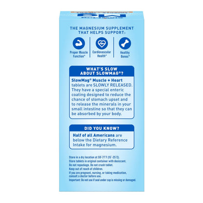 SlowMag Muscle & Heart Magnesiumchlorid-Supplement mit Calcium, 180 Tabletten – Unterstützt Muskelentspannung, Herz-, Nerven- und Knochengesundheit, hohe Absorption