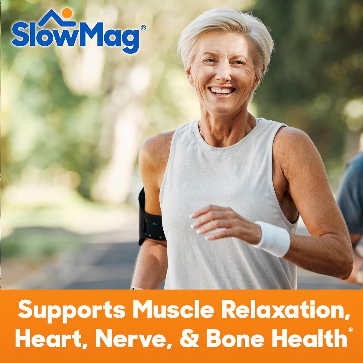 SlowMag Muscle & Heart Magnesiumchlorid-Präparat mit Calcium, 120 Tabletten, unterstützt Muskelentspannung, Herz-, Nerven- und Knochengesundheit, hohe Absorption