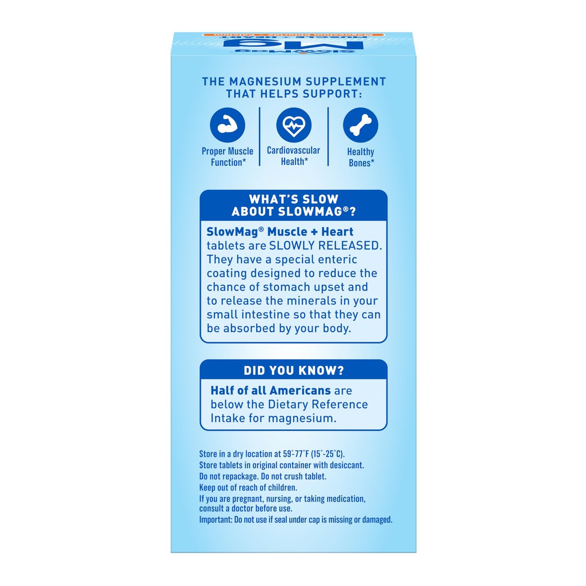 SlowMag Muscle & Heart Magnesiumchlorid-Supplement mit Calcium, 180 Tabletten – Unterstützt Muskelentspannung, Herz-, Nerven- und Knochengesundheit, hohe Absorption