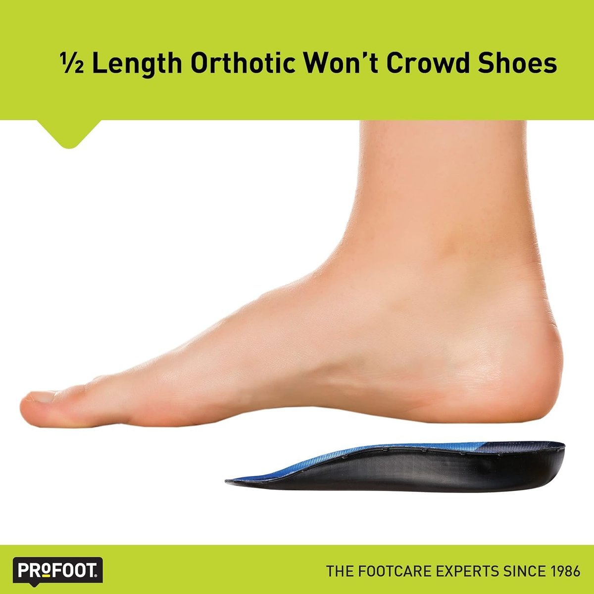 PROFOOT Plantarfasziitis Orthotische Einlagen für Herren (Größen 8-13) – Gel-Schuh-Einlagen für sofortige Fersenschmerzlinderung und Fußgewölbeunterstützung – 2 Paar Fersenpolster