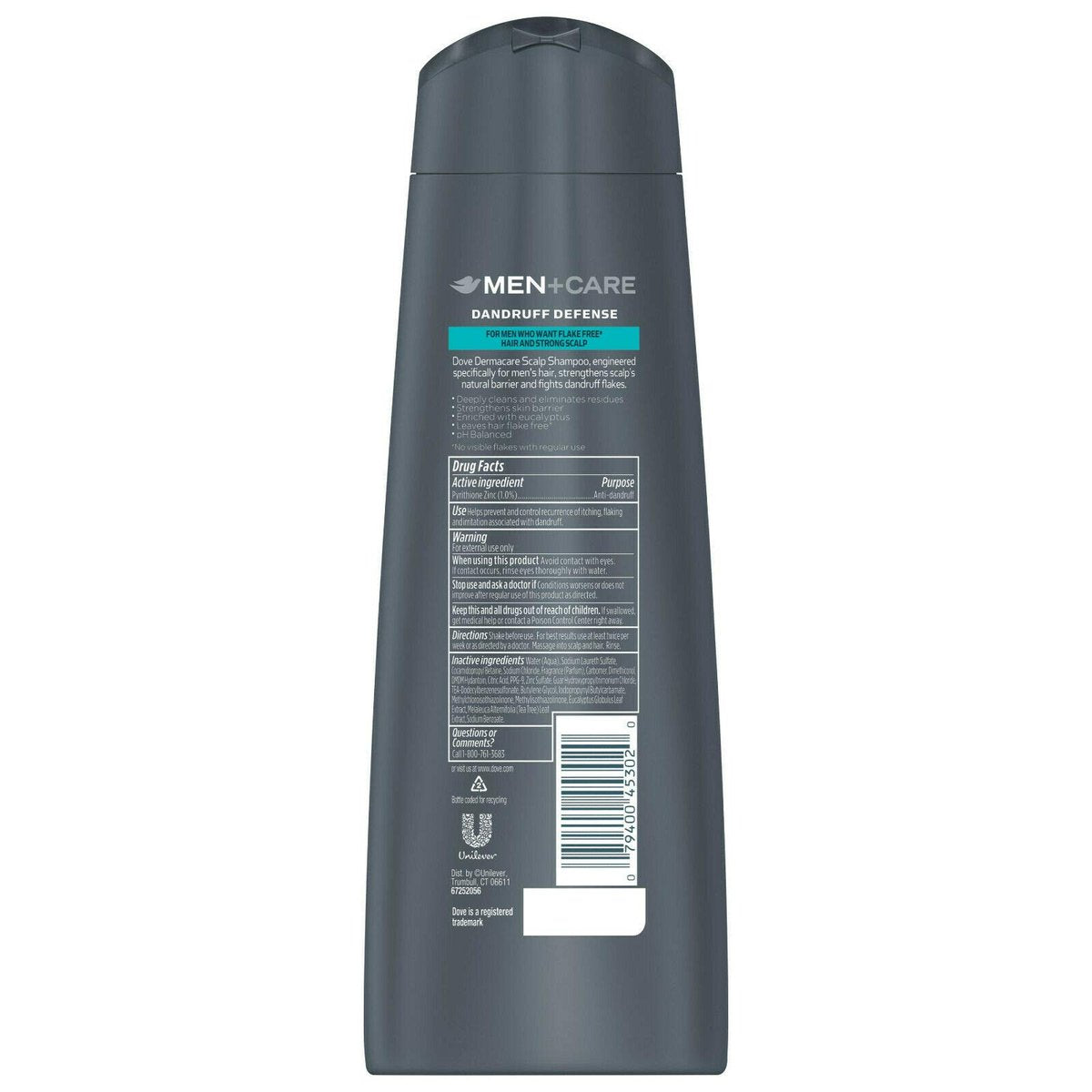 Dove Men+Care Dermacare Scalp 2-in-1 Shampoo & Conditioner Anti-Schuppen 12 Fl Oz