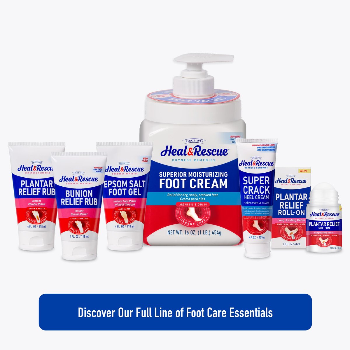 Heal&Rescue Heel Rescue Fußcreme 16 Unzen Flasche, 2er-Pack – Für rissige, schwielige oder rissige Haut