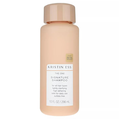 Kristin Ess Hair The One Signature Salon Sulfatfreies Shampoo für Feuchtigkeit, Geschmeidigkeit und Glanz – mit Avocadoöl – Anti-Frizz und klärend – spendet Feuchtigkeit und repariert – vegan, parabenfrei und farbsicher