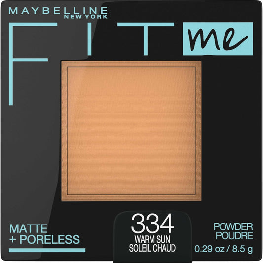 Maybelline Fit Me Matte + Poreless Pressed Face Powder Makeup & Setting Powder, Warm Sun, 0,29 Unze