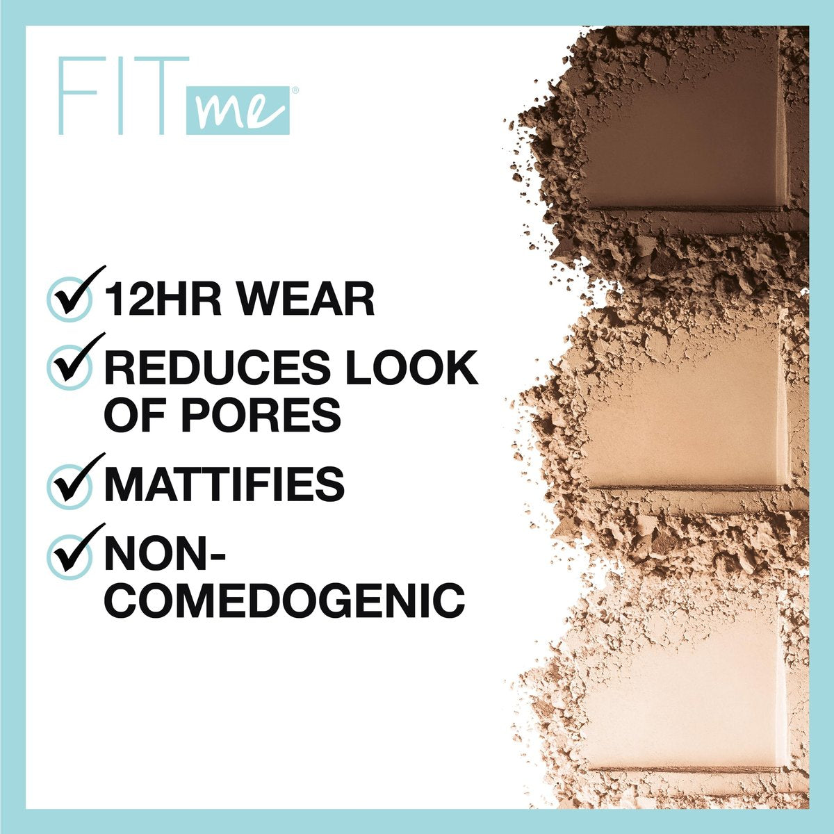 Maybelline Fit Me Matte + Poreless Pressed Face Powder Makeup & Setting Powder, Warm Sun, 0,29 Unze