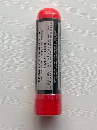 SniffElixir Pfefferminzöl Aromatherapie Nasenstift Vapor Inhaler gegen Migräne, Übelkeit & Reisekrankheit – Hergestellt in den USA mit Bio-Ölen, Spannungskopfschmerz