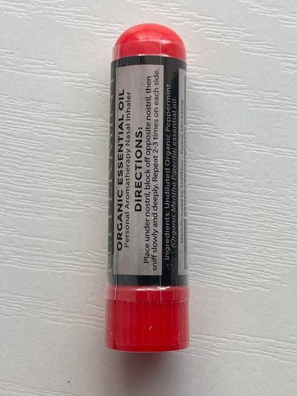 SniffElixir Pfefferminzöl Aromatherapie Nasenstift Vapor Inhaler gegen Migräne, Übelkeit & Reisekrankheit – Hergestellt in den USA mit Bio-Ölen, Spannungskopfschmerz