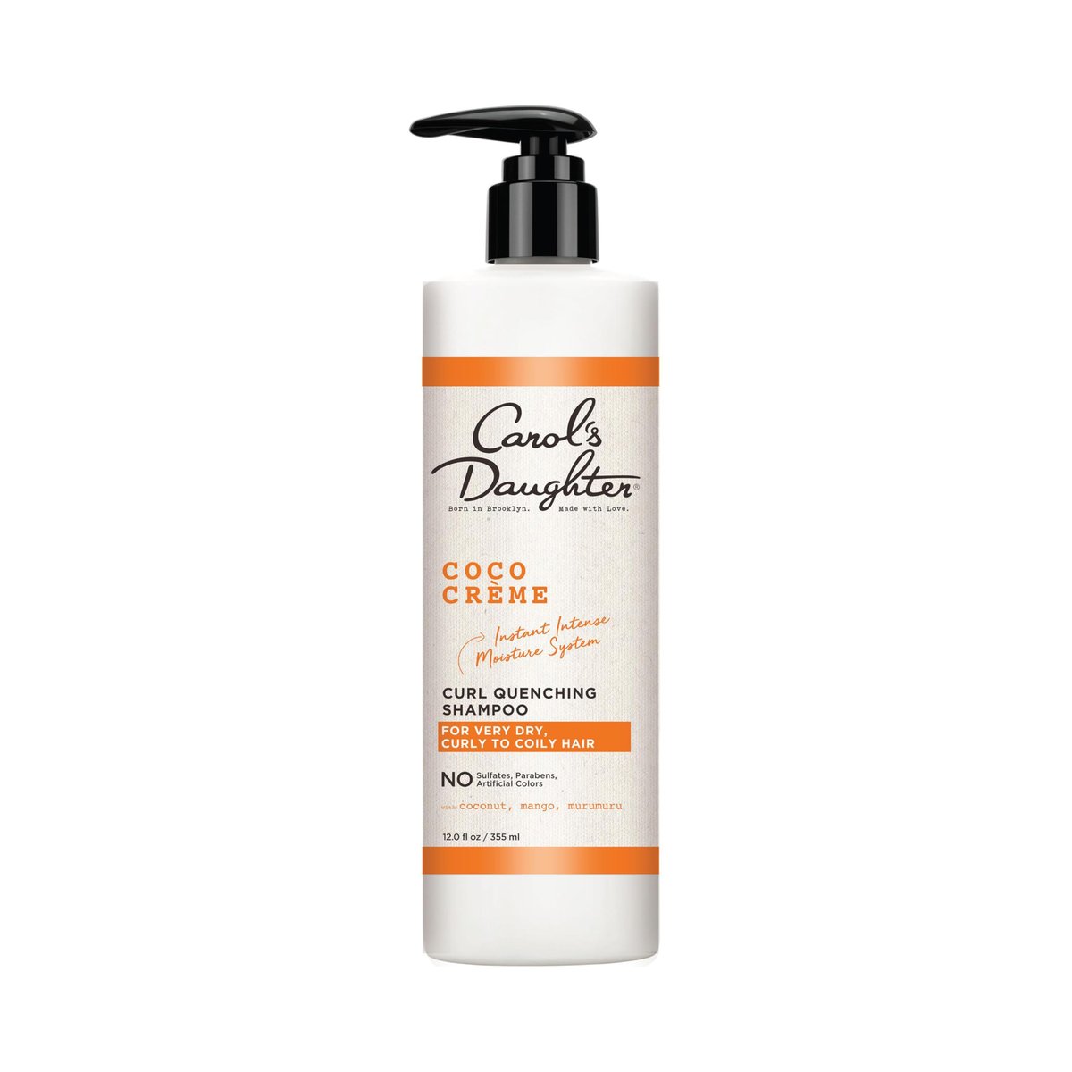 Carol's Daughter Coco Creme Curl Quenching Shampoo mit Kokosöl und Mangobutter für sehr trockenes, lockiges Haar, 355 ml
