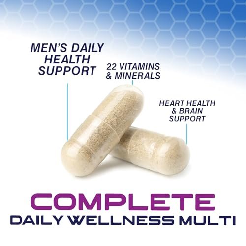Multivitamin für Männer – Hochwertiges Nahrungsergänzungsmittel mit Vollspektrum-Formel, essentielle Vitamine A, C, D, E & Zink – Hochpotente B-Vitamine – Tägliche Multivitamine für Männer – Hergestellt in den USA – 60 Kapseln