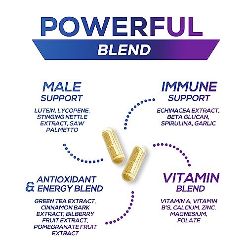Multivitamin für Männer – Hochwertiges Präparat mit Vollspektrum-Formel, essenzielle Vitamine A, C, D, E & Zink – Hochdosierte B-Vitamine – Tägliches Multivitamin für Männer – Hergestellt in den USA – 120 Kapseln