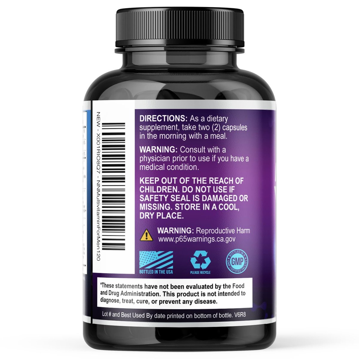Multivitamin für Männer – Hochwertiges Präparat mit Vollspektrum-Formel, essenzielle Vitamine A, C, D, E & Zink – Hochdosierte B-Vitamine – Tägliches Multivitamin für Männer – Hergestellt in den USA – 120 Kapseln