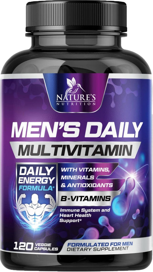 Multivitamin für Männer – Hochwertiges Präparat mit Vollspektrum-Formel, essenzielle Vitamine A, C, D, E & Zink – Hochdosierte B-Vitamine – Tägliches Multivitamin für Männer – Hergestellt in den USA – 120 Kapseln