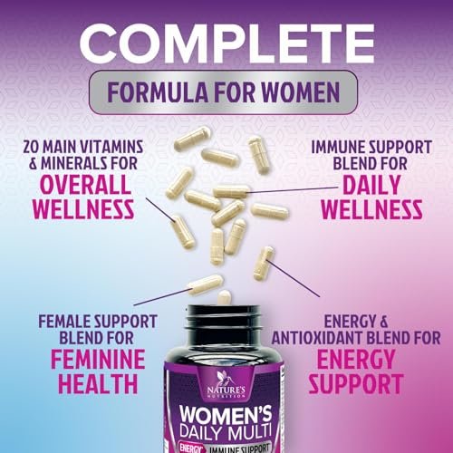 Multivitamin für Frauen – Komplettes Multi-Vitamin mit Vitamin A, C, D, E, B6, B12, Zink, Calcium & Magnesium, tägliches Multimineral für Haar, Haut und Nägel – 120 Kapseln