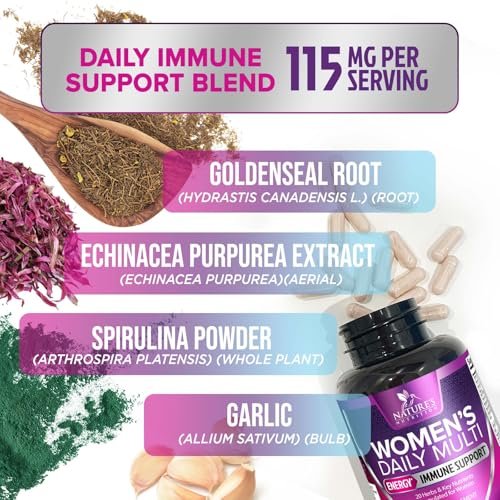 Multivitamin für Frauen – Komplettes Multi-Vitamin mit Vitamin A, C, D, E, B6, B12, Zink, Calcium & Magnesium, tägliches Multimineral für Haar, Haut und Nägel – 120 Kapseln