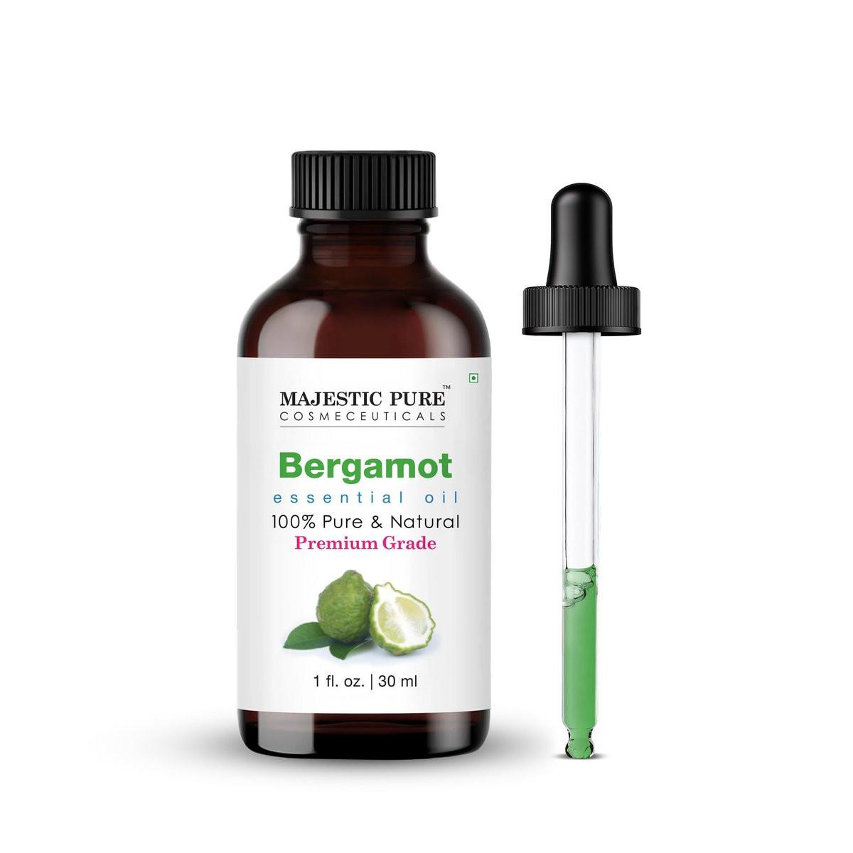 Majestic Pure Bergamot Ätherisches Öl 100% rein & natürlich – 30 ml mit Glaspipette für Diffuser, Aromatherapie, Seifen- und Kerzenherstellung