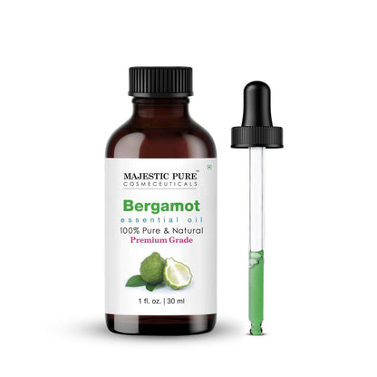 Majestic Pure Bergamot Ätherisches Öl 100% rein & natürlich – 30 ml mit Glaspipette für Diffuser, Aromatherapie, Seifen- und Kerzenherstellung