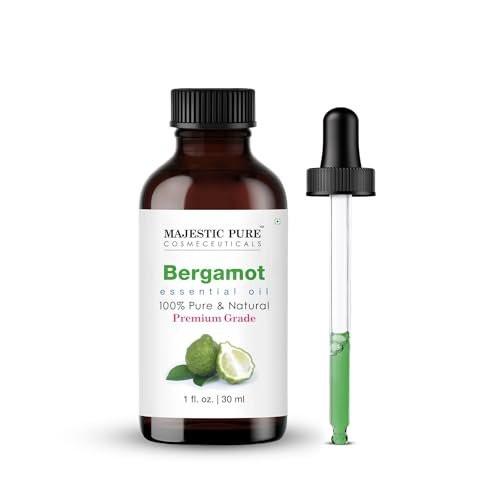 Majestic Pure Bergamot Ätherisches Öl 100% rein & natürlich – 30 ml mit Glaspipette für Diffuser, Aromatherapie, Seifen- und Kerzenherstellung
