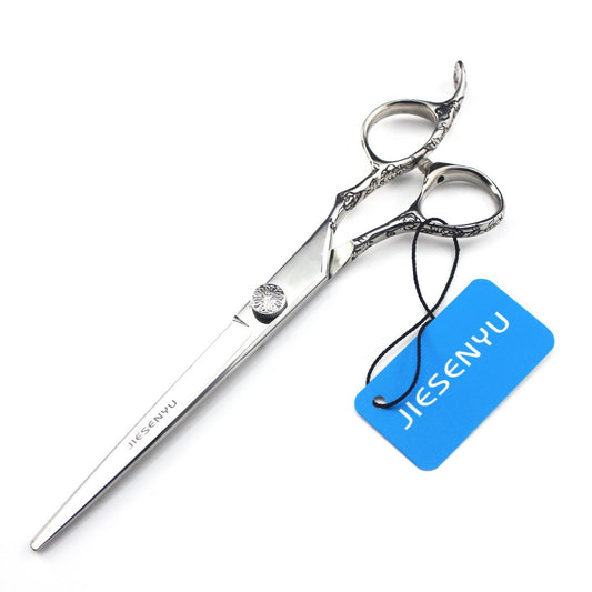 JIESENYU 7 Zoll Japanischer 440C Edelstahl Friseurschere für Profi-Haarschneider und Tierpflege