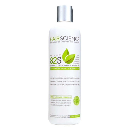 Hair Science Formula 82S Shampoo für Kopfhaut & Haar – mit Sägepalme & Biotin – für Volumen, Stärke & dünner werdendes Haar – sulfatfrei – 355 ml