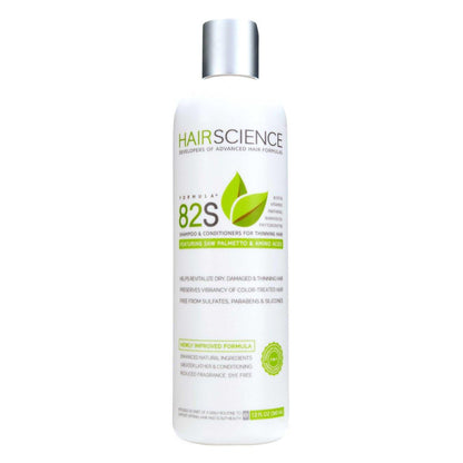 Hair Science Formula 82S Shampoo für Kopfhaut & Haar – mit Sägepalme & Biotin – für Volumen, Stärke & dünner werdendes Haar – sulfatfrei – 355 ml