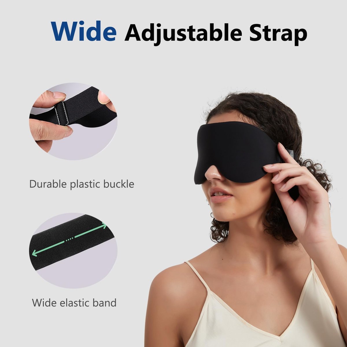 ALASKA BEAR Schlafmaske Memory Foam Konturierte Augenmuscheln für Damen und Herren, Weiche 3D Blackout Schlafmaske ohne Druck auf Augenlider und Wimpernschutz, Ohrstöpsel Set, Schwarz