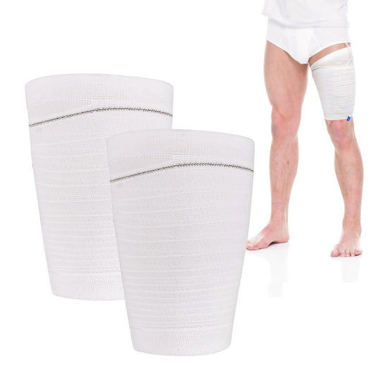 HANSILK Katheter-Beinbeutel-Halter 2 Stück Stoff-Katheterhüllen für Urinbeutel am Bein - Beinbeutel-Halter für Foley-Katheter für Männer und Frauen, Rollstühle (Groß, Packung mit 2)