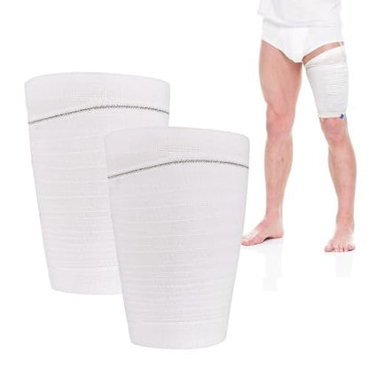 HANSILK Katheter-Beinbeutel-Halter 2 Stück Stoff-Katheterhüllen für Urinbeutel am Bein - Beinbeutel-Halter für Foley-Katheter für Männer und Frauen, Rollstühle (Groß, Packung mit 2)