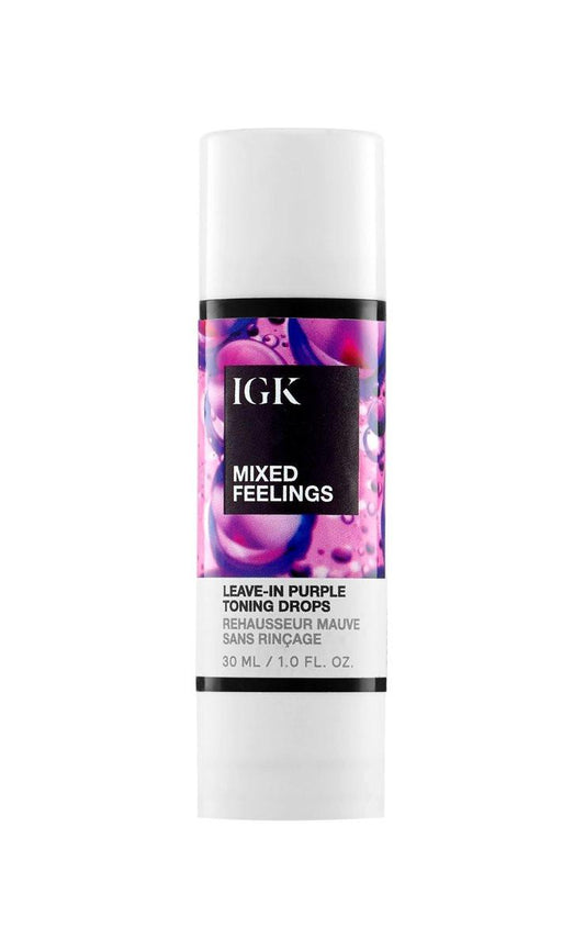 IGK MIXED FEELINGS Leave-In Blonde Toning Drops – Helle Blondtöne auffrischen & Gelbstich neutralisieren – Vegan & Tierversuchsfrei – 30 ml