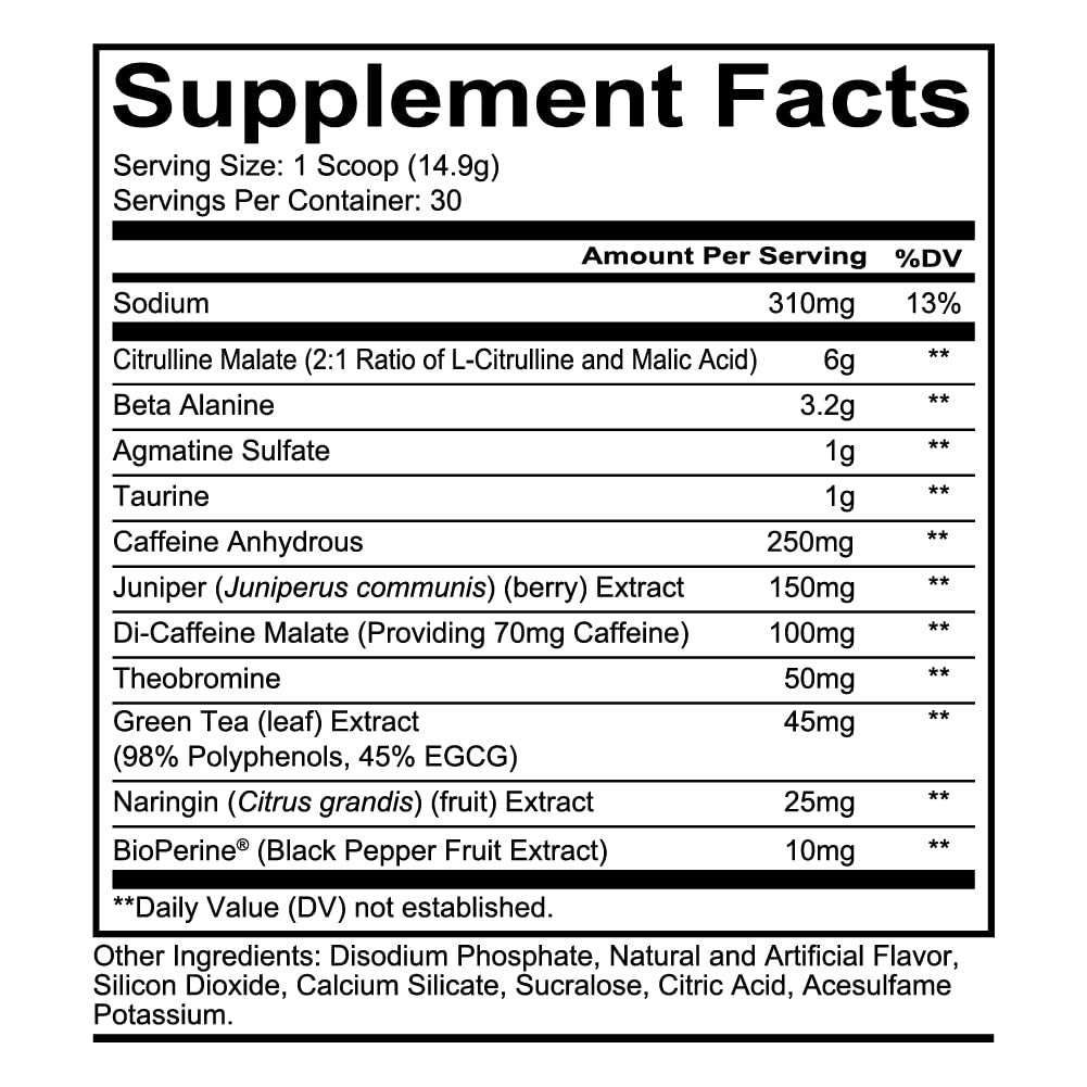 REDCON1 Total War Pre Workout, Strawberry Mango - 30 Portionen - L-Citrullin, Apfelsäure, Grüntee-Extrakt für Pump-Boost - 3,2 g Beta-Alanin zur Reduzierung von Erschöpfung für Frauen & Männer