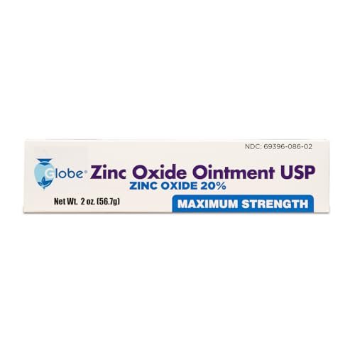 GLOBE Zinkoxid-Salbe 20%, 56,7 g Tube – Fortschrittlicher Hautschutz bei Windeldermatitis, Linderung bei Giftefeu, -sumach & -eiche, Schutz vor Nässe und wunder Haut
