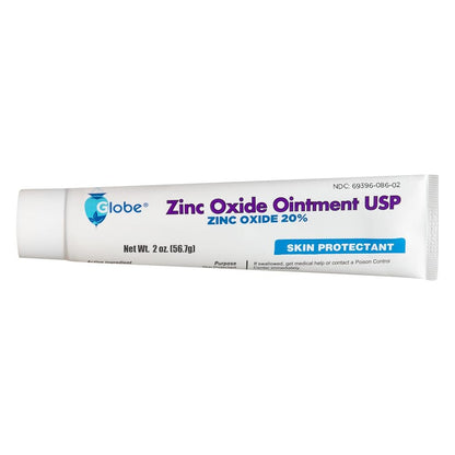 GLOBE Zinkoxid-Salbe 20%, 56,7 g Tube – Fortschrittlicher Hautschutz bei Windeldermatitis, Linderung bei Giftefeu, -sumach & -eiche, Schutz vor Nässe und wunder Haut