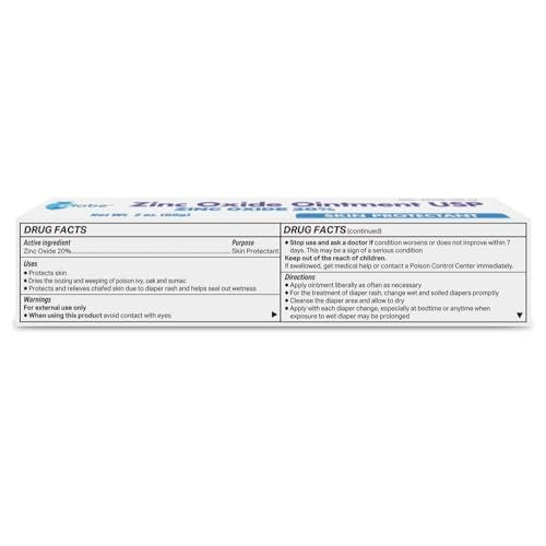 GLOBE Zinkoxid-Salbe 20%, 56,7 g Tube – Fortschrittlicher Hautschutz bei Windeldermatitis, Linderung bei Giftefeu, -sumach & -eiche, Schutz vor Nässe und wunder Haut